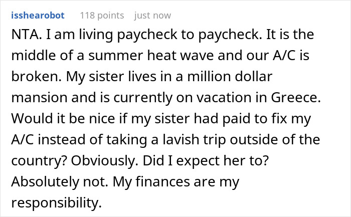 Screenshot of a social media comment about financial struggles and family support by a teacher paying bills. Screenshot of a social media comment about financial struggles and family support by a teacher paying bills.