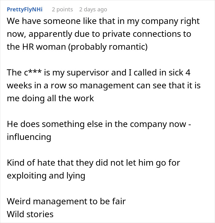Text post discussing an influencer marketing coworker living a lie and causing workplace frustration. Text post discussing an influencer marketing coworker living a lie and causing workplace frustration.