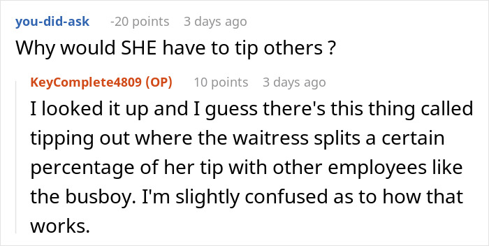 Screenshot of a forum discussion about tipping etiquette, focusing on tipping 83 cents and sharing tips among employees. Screenshot of a forum discussion about tipping etiquette, focusing on tipping 83 cents and sharing tips among employees.