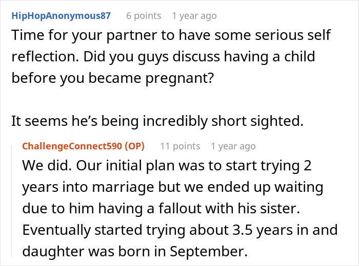 Reddit comments discussing a man struggling to bond with his daughter who was a cesarean baby and requesting divorce. Reddit comments discussing a man struggling to bond with his daughter who was a cesarean baby and requesting divorce.