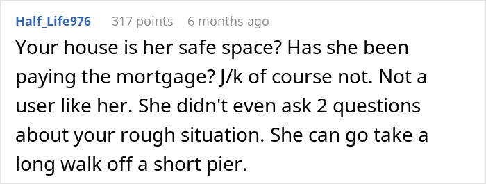 Screenshot of a Reddit comment discussing boundaries about hosting a toddler due to feeling used by a friend. Screenshot of a Reddit comment discussing boundaries about hosting a toddler due to feeling used by a friend.