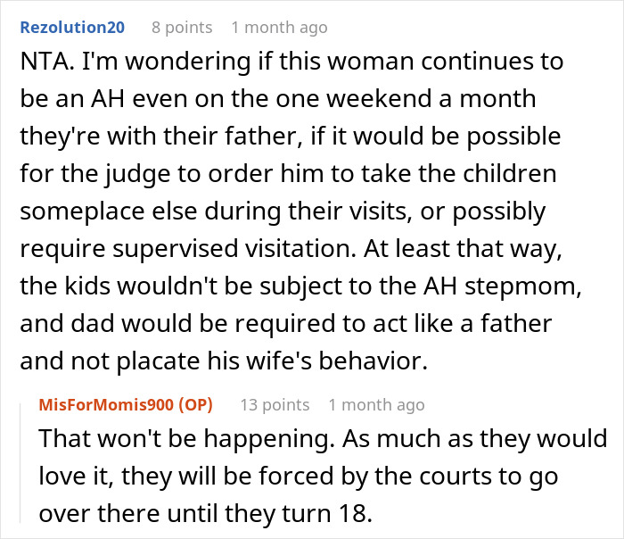 Online discussion about stepmom making kids' lives difficult and causing conflict over Mother's Day celebration. Online discussion about stepmom making kids' lives difficult and causing conflict over Mother's Day celebration.