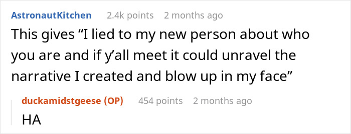 Screenshot of a Reddit conversation showing drama involving an ex and immature text messages, with comments calling them a narcissist. Screenshot of a Reddit conversation showing drama involving an ex and immature text messages, with comments calling them a narcissist.