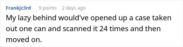 Screenshot of a forum comment about a manager's weird new rule causing chaos in the store's backroom by lunchtime. Screenshot of a forum comment about a manager's weird new rule causing chaos in the store's backroom by lunchtime.