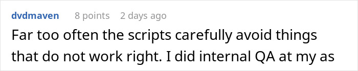 Screenshot of a forum post discussing how lead restricts exploratory testing as developer reports bugs in the game.