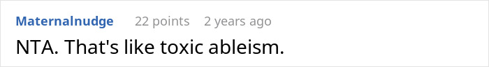 Screenshot of a forum comment discussing refusal to risk health for sister’s wedding photo aesthetic upsetting family. Screenshot of a forum comment discussing refusal to risk health for sister’s wedding photo aesthetic upsetting family.