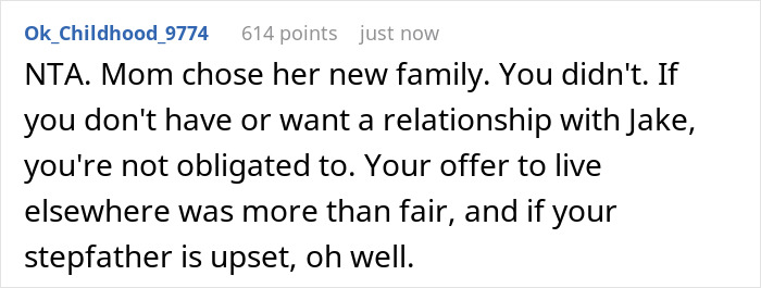 Screenshot of online comment discussing a 17-year-old fearing being set up to babysit autistic stepbrother. Screenshot of online comment discussing a 17-year-old fearing being set up to babysit autistic stepbrother.