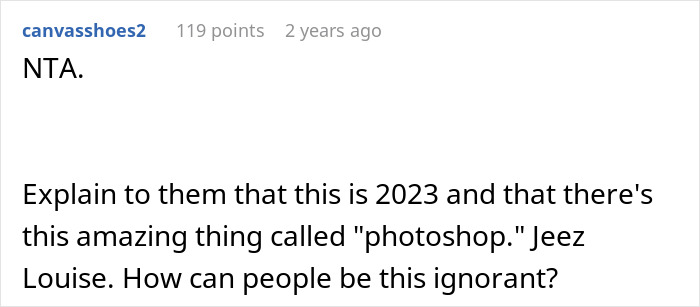 Comment about woman refusing to risk health for sister’s wedding photo aesthetic, upsetting family, discussing modern solutions. Comment about woman refusing to risk health for sister’s wedding photo aesthetic, upsetting family, discussing modern solutions.
