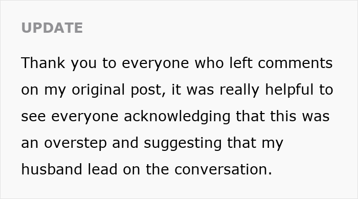 Text update thanking commenters for acknowledging the MIL landscaped garden without permission issue after vacation. Text update thanking commenters for acknowledging the MIL landscaped garden without permission issue after vacation.