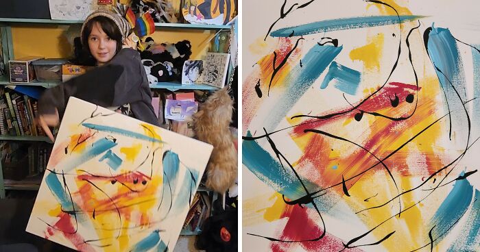 My 11-Year-Old Kid Painted An Abstract Piece That Is Getting Noticed Fast