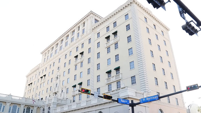 Historic haunted hotel in the U.S. with chilling spots that made visitors say never again at the corner of Pierce and S Ft Harrison.