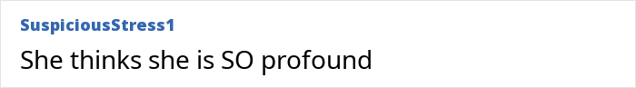 Text comment on a screen mentioning someone thinking she is profound, related to Meghan Markle's insufferable interview being roasted online. Text comment on a screen mentioning someone thinking she is profound, related to Meghan Markle's insufferable interview being roasted online.