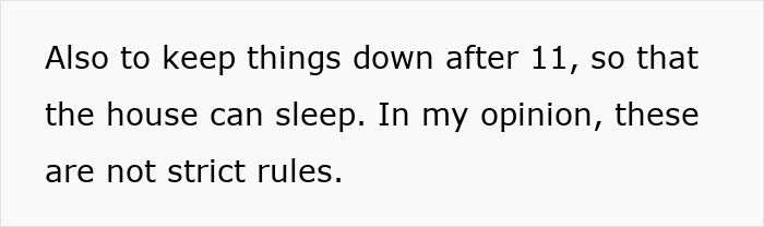 Text about enforcing basic boundaries on daughter's sleepover to keep things quiet after 11 for the house to sleep. Text about enforcing basic boundaries on daughter's sleepover to keep things quiet after 11 for the house to sleep.