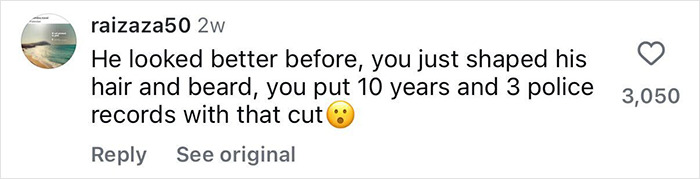 Comment criticizing barber’s makeover on homeless man, claiming haircut ruined his potential model look. Comment criticizing barber’s makeover on homeless man, claiming haircut ruined his potential model look.