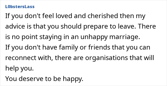 Comment on marriage advice from wife who adopts husband’s culture, raises kids alone, yet feels like outsider to in-laws.
