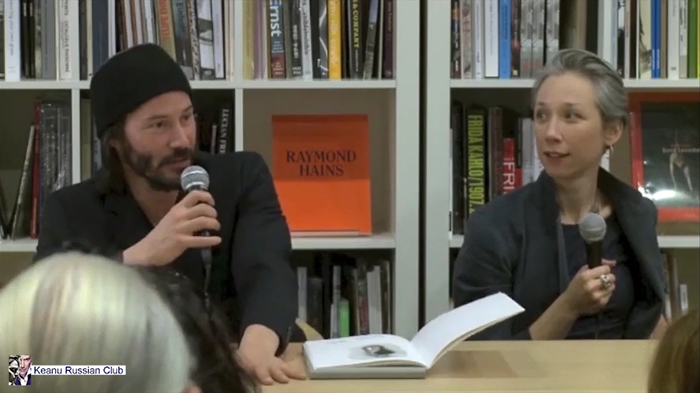 Keanu Reeves and girlfriend speaking at a public event, sparking rumors of secret marriage after red carpet appearance. Keanu Reeves and girlfriend speaking at a public event, sparking rumors of secret marriage after red carpet appearance.