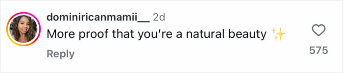 Screenshot of a social media comment praising natural beauty amid discussions on Kim Kardashian’s plastic surgeries. Screenshot of a social media comment praising natural beauty amid discussions on Kim Kardashian’s plastic surgeries.