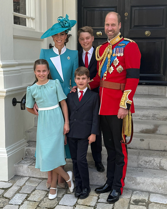 Kate Middleton and Prince William with children at Trooping The Colour event, highlighting strict order to Prince Louis. Kate Middleton and Prince William with children at Trooping The Colour event, highlighting strict order to Prince Louis.