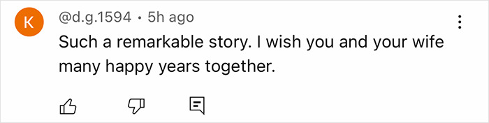 Comment on social media post from user @d.g.1594 expressing well wishes to a man who received a face transplant from a 47-year-old donor. Comment on social media post from user @d.g.1594 expressing well wishes to a man who received a face transplant from a 47-year-old donor.