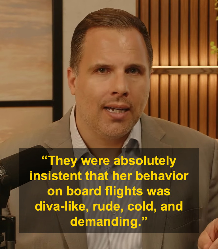 Man in a suit speaking about Meghan Markle accused of treating her kids like accessories after flight attendant’s claims. Man in a suit speaking about Meghan Markle accused of treating her kids like accessories after flight attendant’s claims.