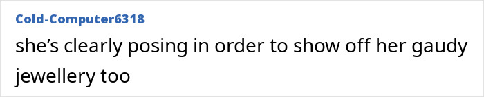 Comment criticizing Meghan Markle for posing with gaudy jewelry, highlighting narcissist behavior in birthday post focus. Comment criticizing Meghan Markle for posing with gaudy jewelry, highlighting narcissist behavior in birthday post focus.