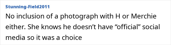 Commenter discussing Meghan Markle’s social media focus and public reaction mentioning narcissist behavior. Commenter discussing Meghan Markle’s social media focus and public reaction mentioning narcissist behavior.