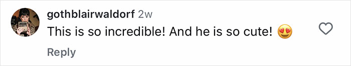 Comment on social media post expressing amazement and affection with heart-eyes emoji about a puppy. Comment on social media post expressing amazement and affection with heart-eyes emoji about a puppy.