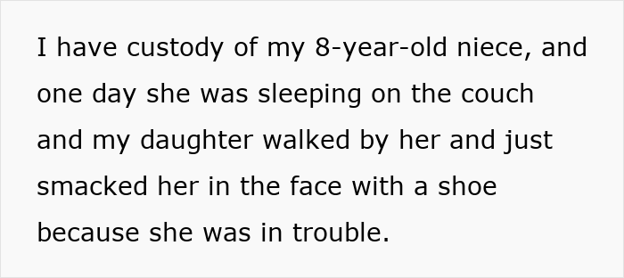 Text excerpt showing a mom explaining the painful choice to remove her mentally ill daughter from the home. Text excerpt showing a mom explaining the painful choice to remove her mentally ill daughter from the home.