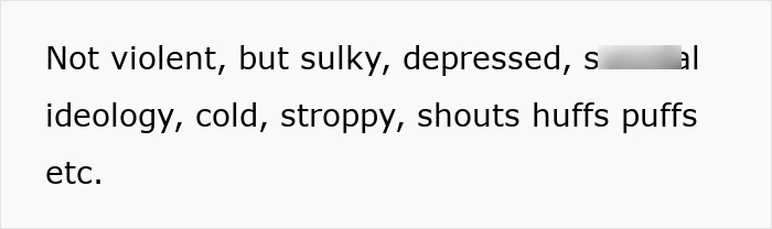 Text excerpt describing a struggling lady in a relationship where her girlfriend torments her despite her efforts and heart.