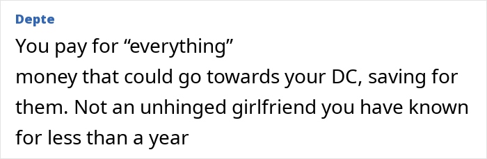 Text post showing a discussion about a lady putting her heart and soul in the relationship while struggling in life.