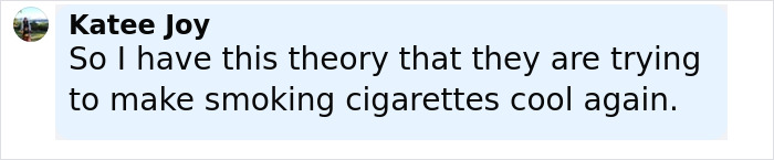 Comment about trying to make smoking cigarettes cool again related to Beyoncé roasted after cigarette stunt during show.