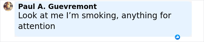 Comment on Beyoncé roasted after cigarette stunt during show, implying attention-seeking behavior related to Kanye West.