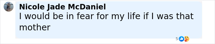 Comment by Nicole Jade McDaniel expressing fear for a mother related to Travis Decker’s neighbor weird encounter case.