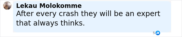 User comment by Lekau Molokomma discussing opinions of experts after tragic Air India crash incidents. User comment by Lekau Molokomma discussing opinions of experts after tragic Air India crash incidents.