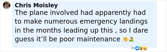 Comment by Chris Moisley discussing possible poor maintenance linked to a simple mistake causing the tragic Air India crash. Comment by Chris Moisley discussing possible poor maintenance linked to a simple mistake causing the tragic Air India crash.