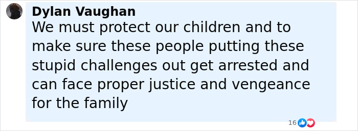 Comment by Dylan Vaughan urging protection of children and justice against those promoting dangerous viral scarf challenge. Comment by Dylan Vaughan urging protection of children and justice against those promoting dangerous viral scarf challenge.