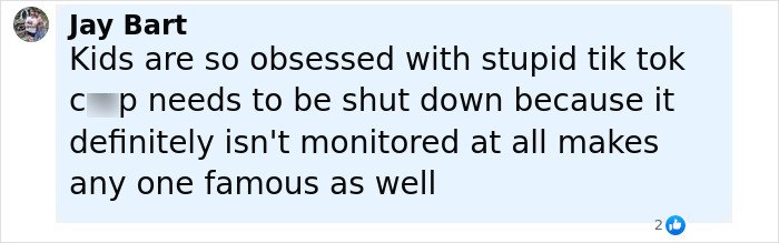 Comment expressing concern over TikTok challenges as a boy, 12, passes away attempting a viral scarf challenge. Comment expressing concern over TikTok challenges as a boy, 12, passes away attempting a viral scarf challenge.