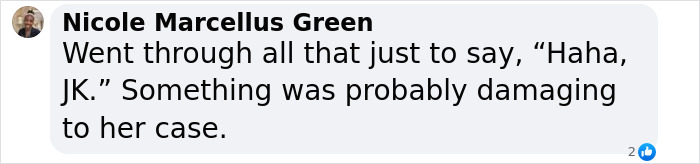 Comment by Nicole Marcellus Green reacting to Blake Lively dropping major part of lawsuit against Justin Baldoni. Comment by Nicole Marcellus Green reacting to Blake Lively dropping major part of lawsuit against Justin Baldoni.