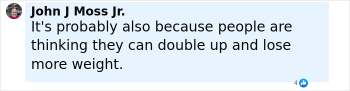 Comment discussing weight loss risks linked to organ-destroying Ozempic and Mounjaro medications by John J Moss Jr. Comment discussing weight loss risks linked to organ-destroying Ozempic and Mounjaro medications by John J Moss Jr.