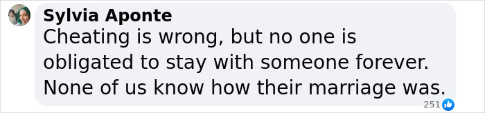 Comment by Sylvia Aponte discussing views on cheating and relationships on social media after Hugh Jackman’s darling Sutton Foster breaks cover. Comment by Sylvia Aponte discussing views on cheating and relationships on social media after Hugh Jackman’s darling Sutton Foster breaks cover.