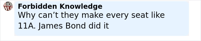 Screenshot of a social media post from Forbidden Knowledge discussing seat 11A with a light blue background. Screenshot of a social media post from Forbidden Knowledge discussing seat 11A with a light blue background.