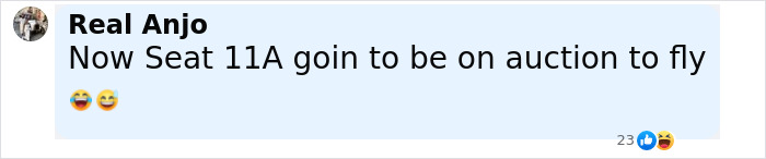 Comment by user Real Anjo about Seat 11A being auctioned to fly, relating to Thai actor surviving plane crash and Air India survivor. Comment by user Real Anjo about Seat 11A being auctioned to fly, relating to Thai actor surviving plane crash and Air India survivor.