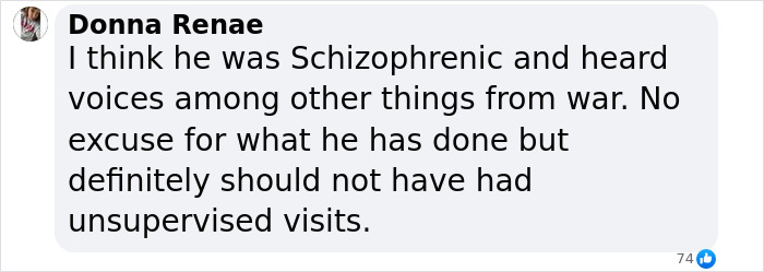 Facebook comment by Donna Renae discussing a fugitive dad and the tragedy involving his three daughters. Facebook comment by Donna Renae discussing a fugitive dad and the tragedy involving his three daughters.