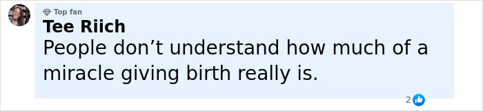 Comment from Tee Riich reflecting on the miracle of childbirth amid news of real housewives exec passing away during childbirth. Comment from Tee Riich reflecting on the miracle of childbirth amid news of real housewives exec passing away during childbirth.