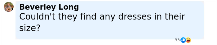 Comment by Beverley Long questioning dress sizes, related to racy revealing looks from Jeff Bezos and Lauren Sánchez's pajama-themed afterparty. Comment by Beverley Long questioning dress sizes, related to racy revealing looks from Jeff Bezos and Lauren Sánchez's pajama-themed afterparty.