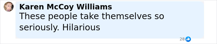 Comment by Karen McCoy Williams saying these people take themselves seriously, reacting to racy revealing looks at Jeff Bezos and Lauren Sánchez's pajama-themed afterparty. Comment by Karen McCoy Williams saying these people take themselves seriously, reacting to racy revealing looks at Jeff Bezos and Lauren Sánchez's pajama-themed afterparty.