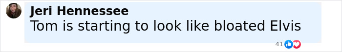 Comment on social media stating Tom Cruise looks like bloated Elvis, sparking Botox rumors after F1 premiere with Brad Pitt. Comment on social media stating Tom Cruise looks like bloated Elvis, sparking Botox rumors after F1 premiere with Brad Pitt.