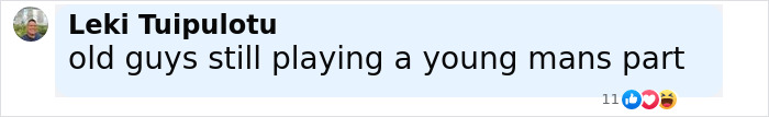 Comment saying old guys still playing a young mans part, reacting to Tom Cruise botox rumors after F1 premiere with Brad Pitt. Comment saying old guys still playing a young mans part, reacting to Tom Cruise botox rumors after F1 premiere with Brad Pitt.