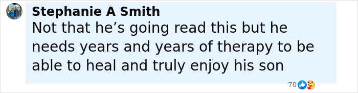 Comment from Stephanie A Smith discussing Justin Bieber's need for therapy after an aggressive meltdown raising concerns. Comment from Stephanie A Smith discussing Justin Bieber's need for therapy after an aggressive meltdown raising concerns.