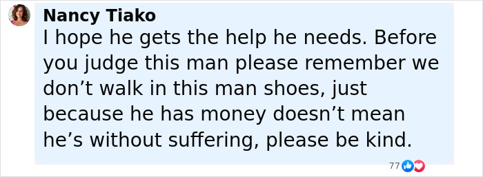 Comment expressing hope for Justin Bieber's help and kindness amid his aggressive meltdown concerns. Comment expressing hope for Justin Bieber's help and kindness amid his aggressive meltdown concerns.